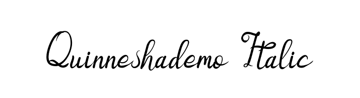 Quinneshademo Italic  नि: शुल्क फ़ॉन्ट्स डाउनलोड