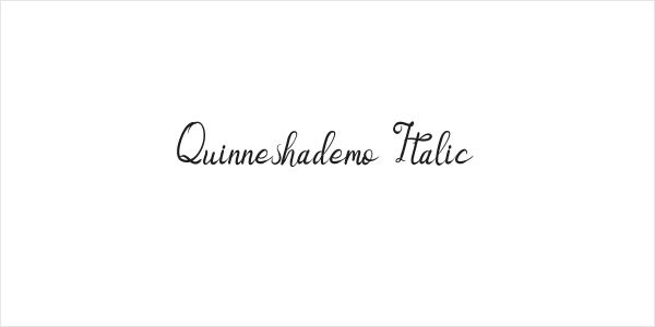 Quinneshademo Italic Logo