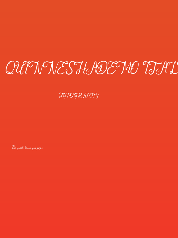 Quinneshademo Italic Poster