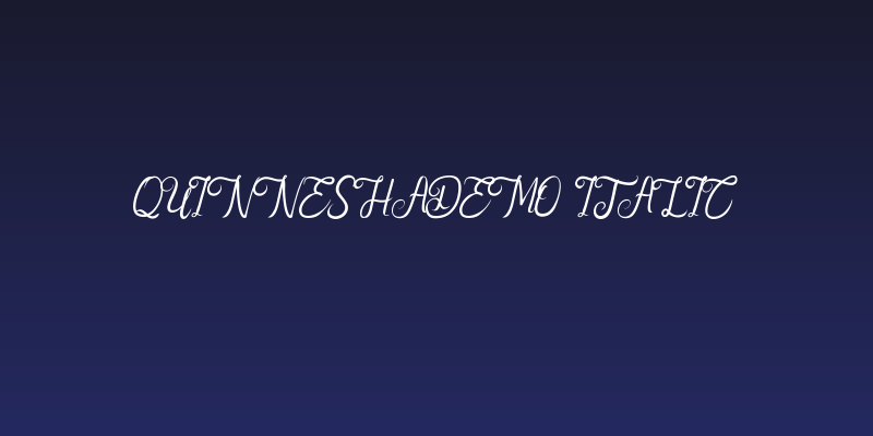 Quinneshademo Italic Social Header