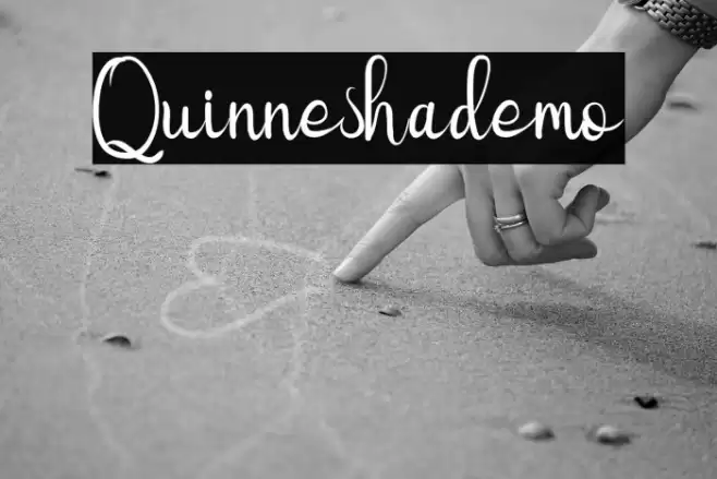 Quinneshademo Font examples