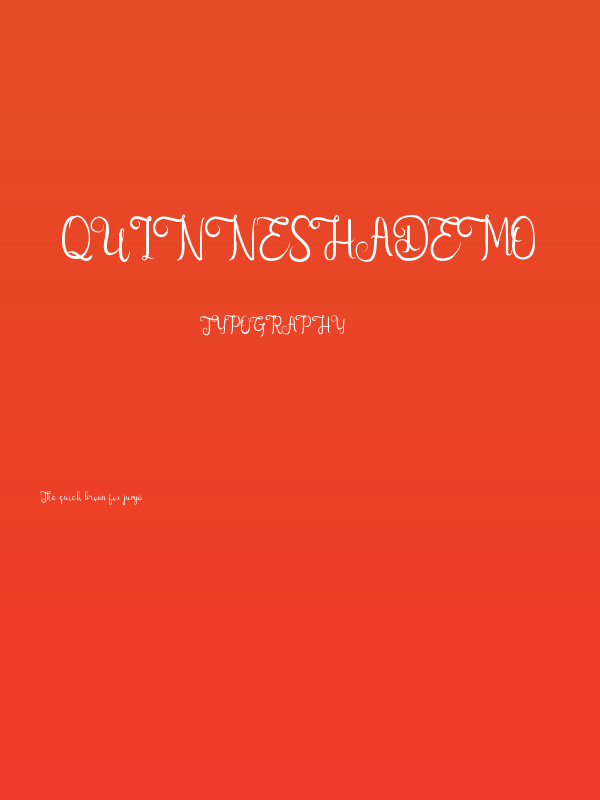 Quinneshademo Poster