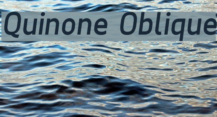 Quinone Oblique Font examples