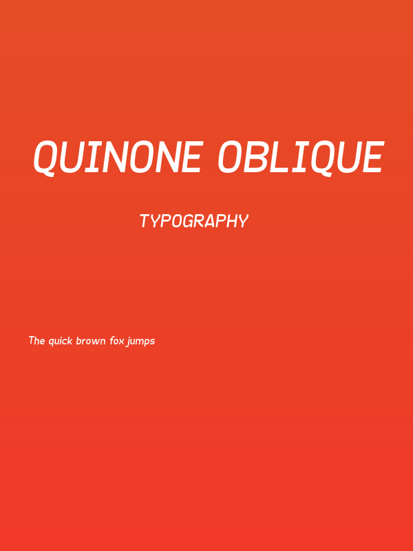 Quinone Oblique Poster