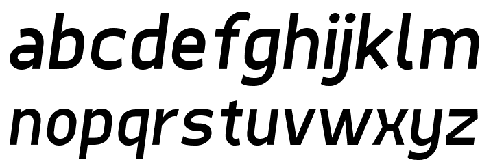 Quinone Oblique Font LOWERCASE