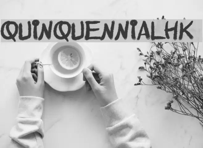 QuinquennialHK Font examples