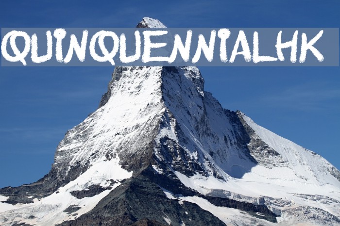QuinquennialHK Font examples