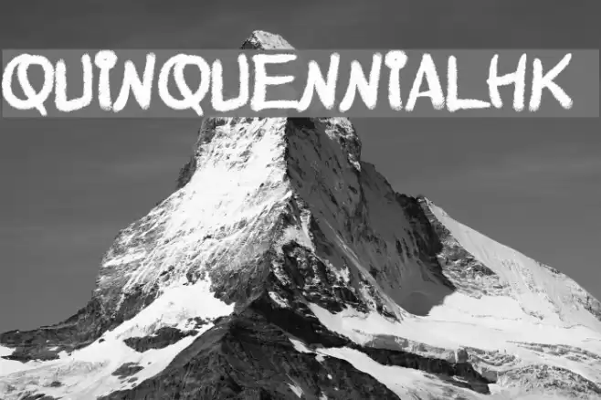 QuinquennialHK Font examples