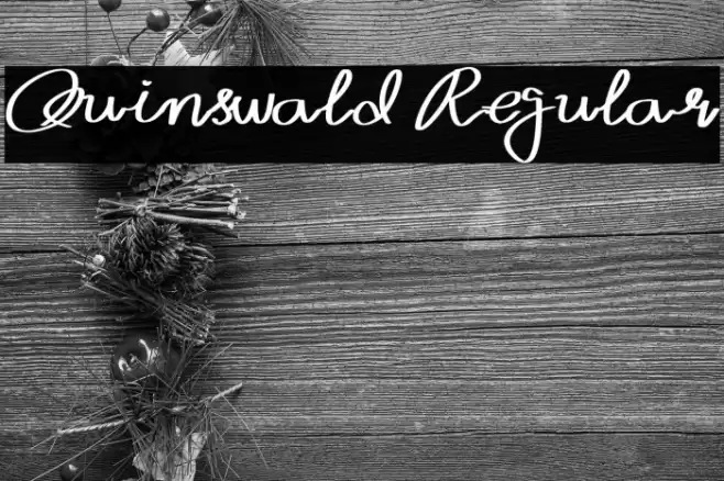 Quinswald Regular Font examples
