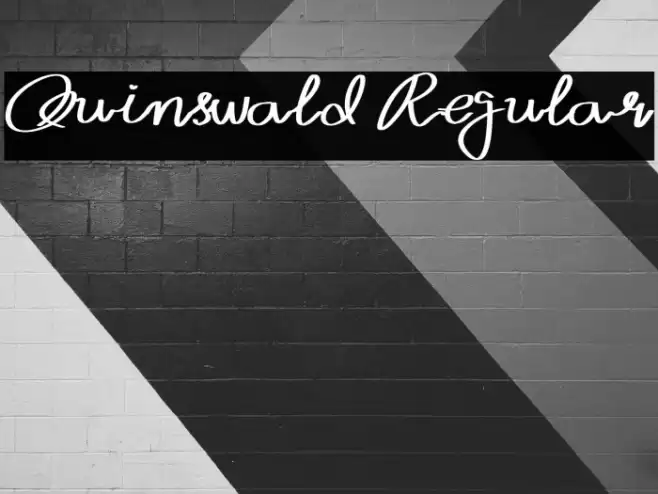 Quinswald Regular Font examples