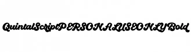 Quintal Script PERSONAL USE ONLY Bold  नि: शुल्क फ़ॉन्ट्स डाउनलोड