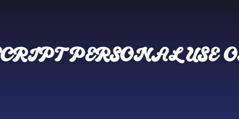 Quintal Script PERSONAL USE ONLY Bold Social Header
