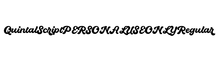Quintal Script PERSONAL USE ONLY Regular  नि: शुल्क फ़ॉन्ट्स डाउनलोड