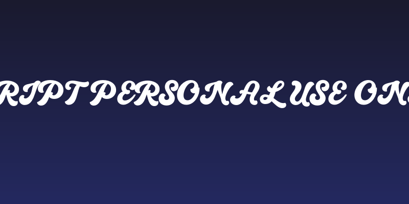 Quintal Script PERSONAL USE ONLY Regular Social Header