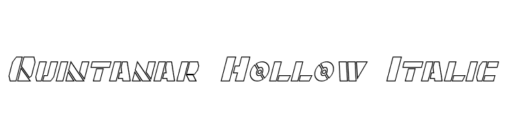 Quintanar Hollow Italic  Frei Schriftart Herunterladen