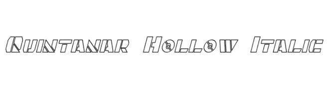Quintanar Hollow Italic  नि: शुल्क फ़ॉन्ट्स डाउनलोड
