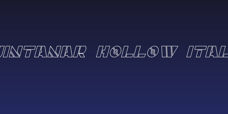 Quintanar Hollow Italic Social Header