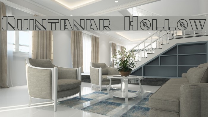 Quintanar Hollow Font examples