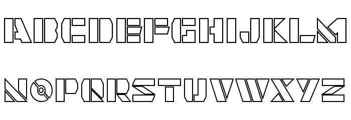Quintanar Hollow Font LOWERCASE