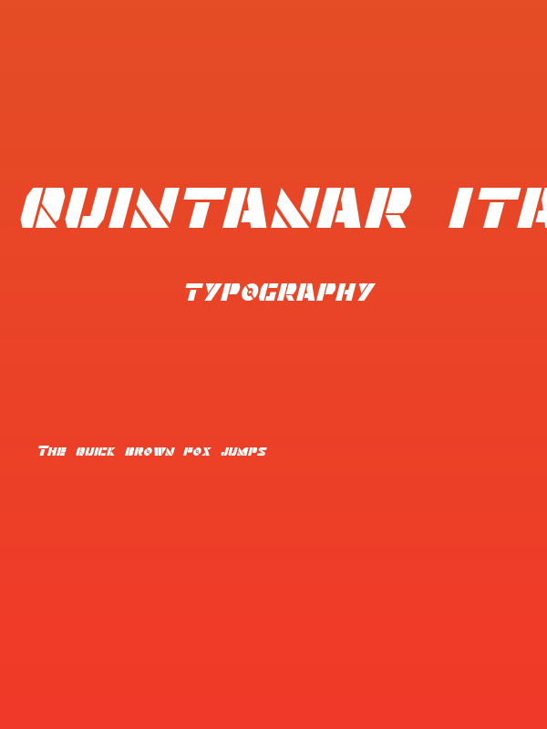 Quintanar Italic Poster