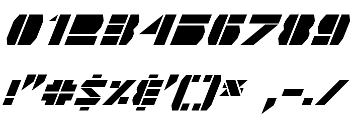 Quintanar Oblique Font OTHER CHARS