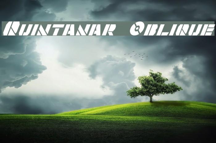 Quintanar Oblique Font examples