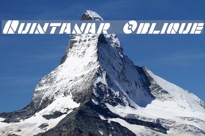 Quintanar Oblique Font examples