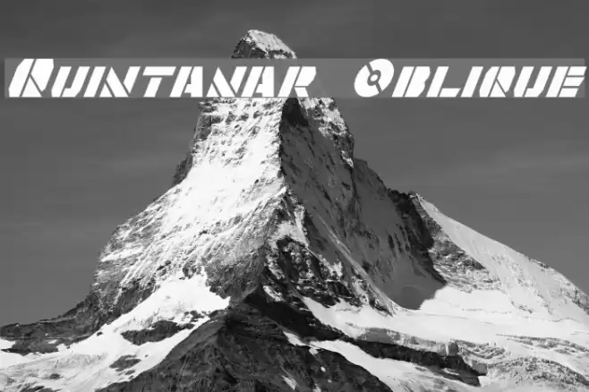 Quintanar Oblique Schriftart examples