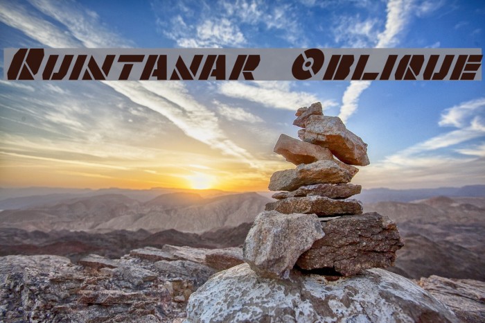 Quintanar Oblique Font examples