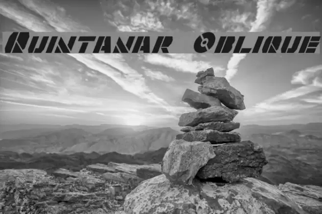 Quintanar Oblique Schriftart examples