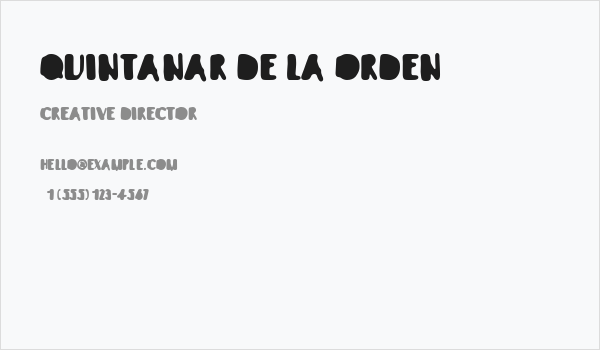 Quintanar de la Orden Business Card