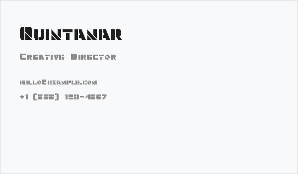 Quintanar Business Card