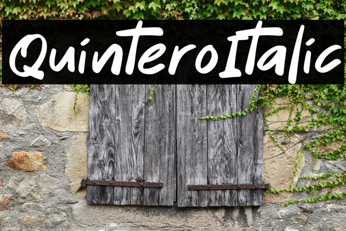 Quintero Italic Example 3