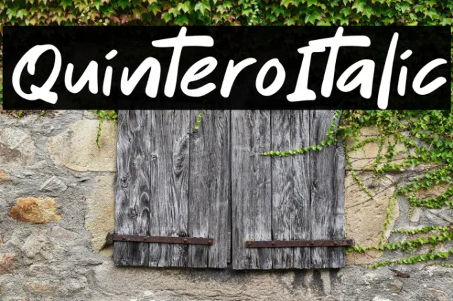 Quintero Italic Example 3