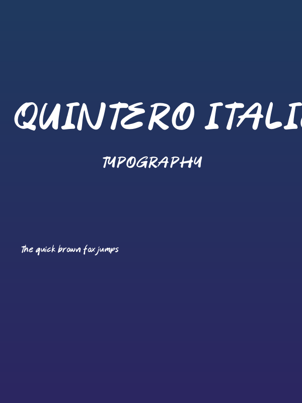 Quintero Italic Poster