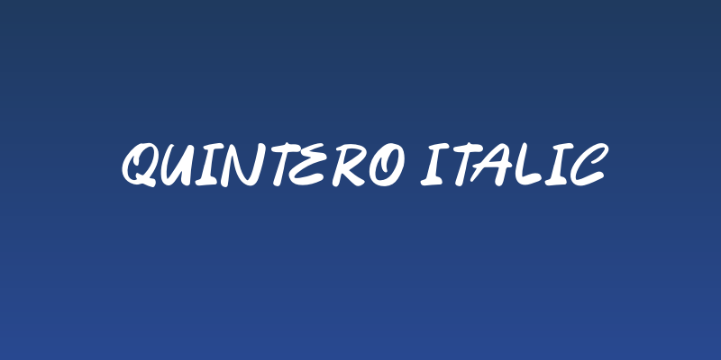 Quintero Italic Social Header