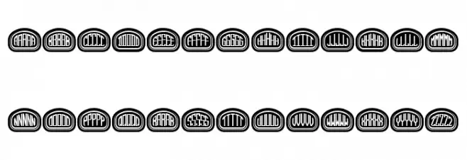 Quinteto Negative Regular Font Litere mari