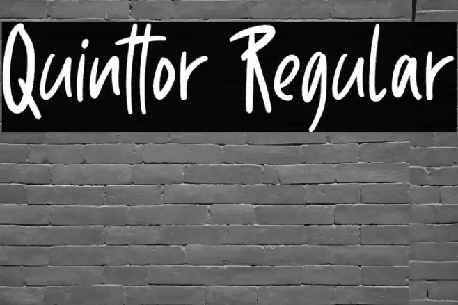 Quinttor Regular Font examples