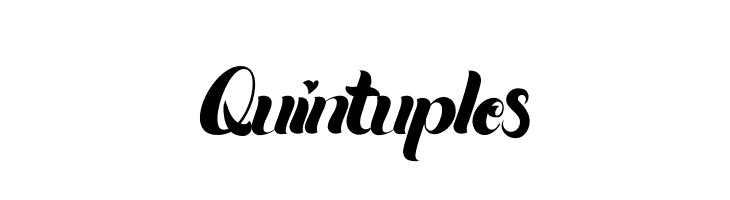 Quintuples  フリーフォントのダウンロード