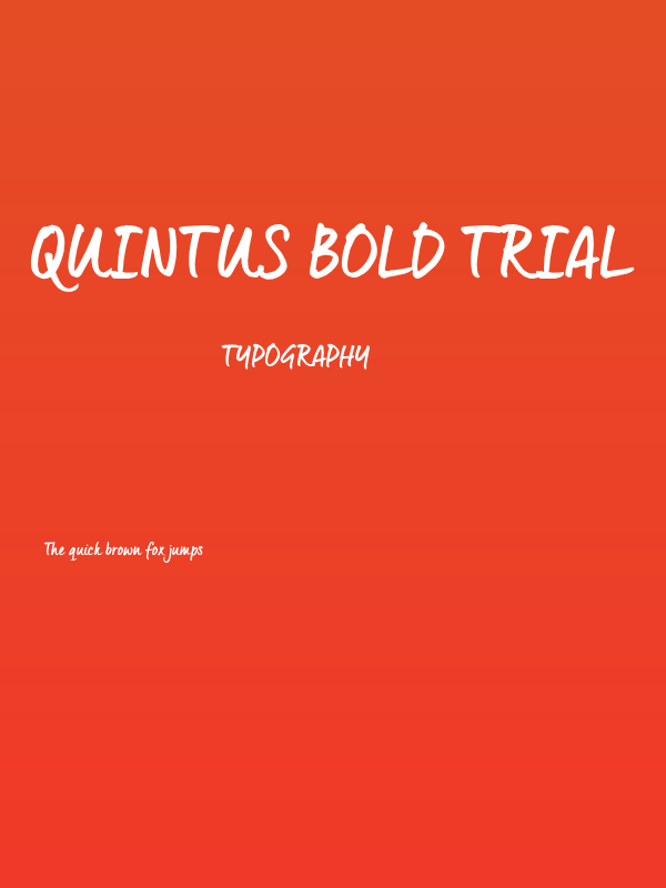 Quintus Bold_TRIAL Poster