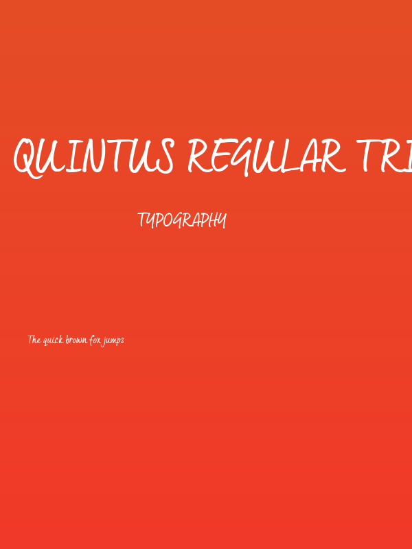 Quintus Regular_TRIAL Poster