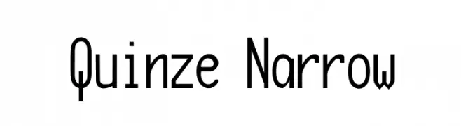 Quinze Narrow  Frei Schriftart Herunterladen