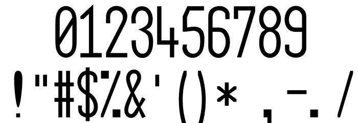 Quinze Narrow Font OTHER CHARS