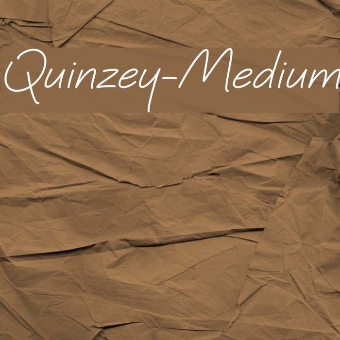Quinzey-Medium Font examples