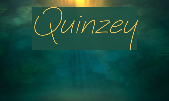 Quinzey Font examples
