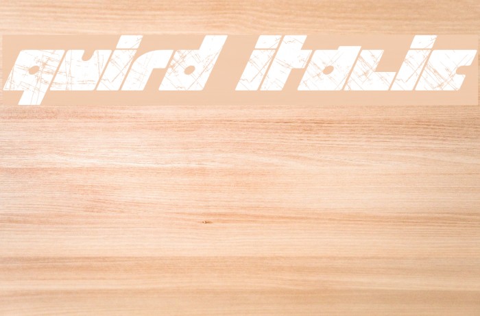 Quird Italic Font examples