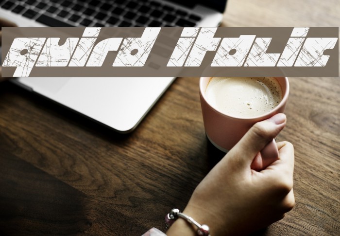 Quird Italic Font examples