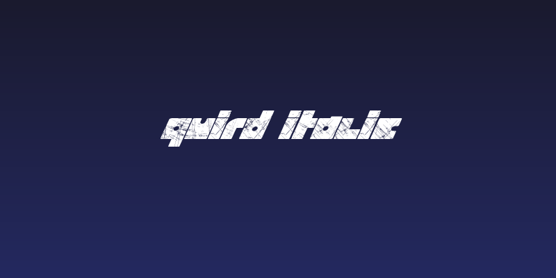 Quird Italic Social Header