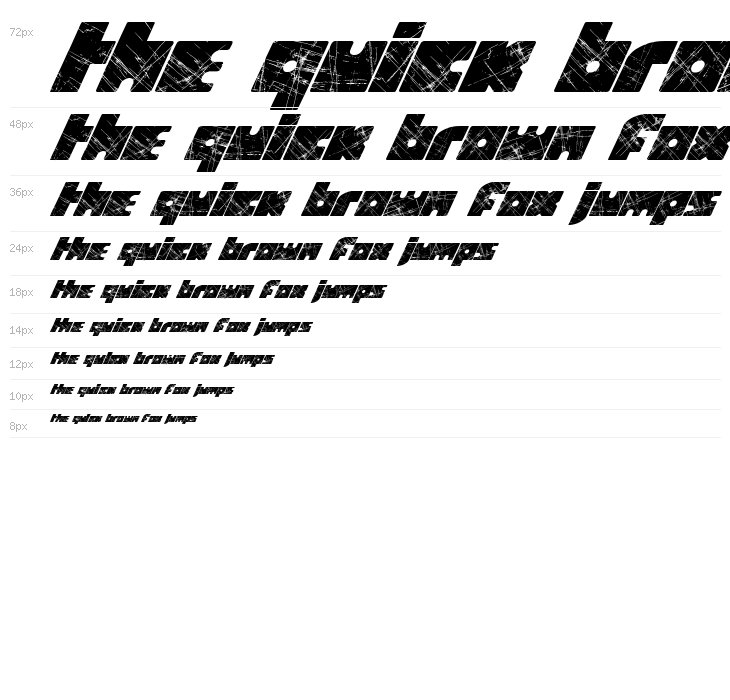 Quird Italic Waterfall