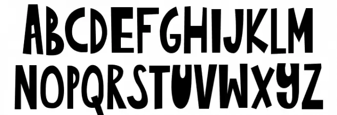 Quirki Scandi フォント 大文字